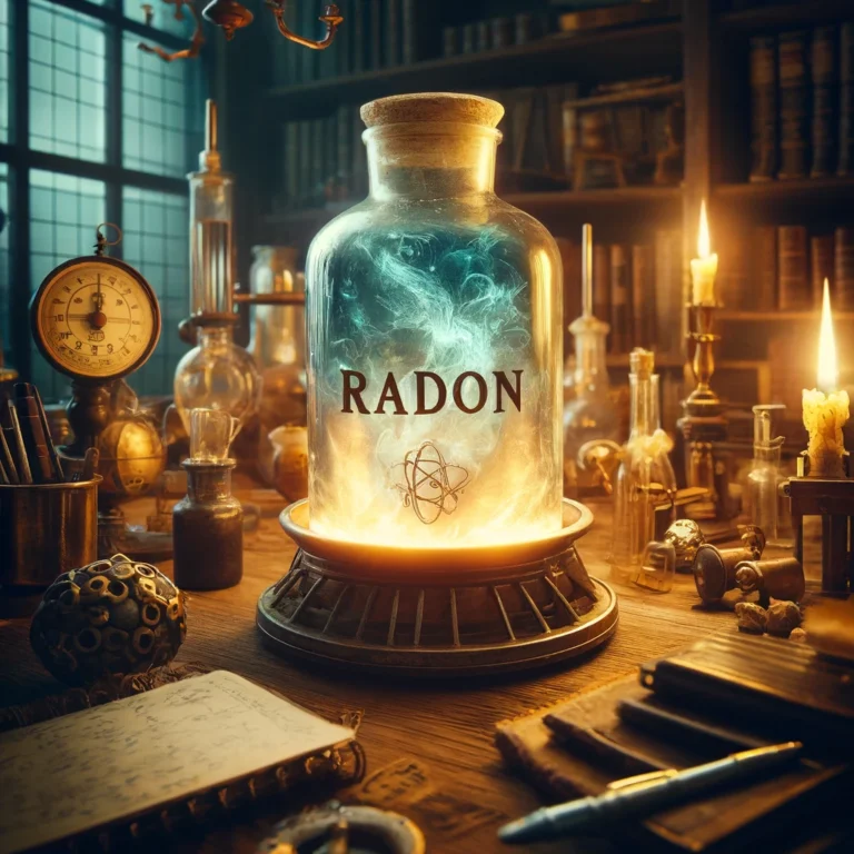 Representación del gas radón